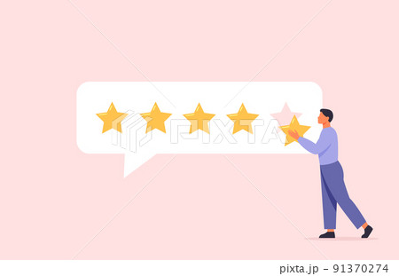 Customer satisfaction assessment concept. 91370274