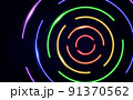 Rainbow colors neon laser swirl 91370562
