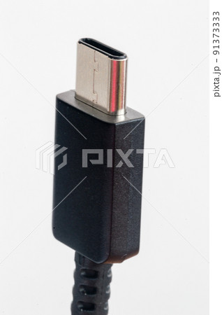 Close-up on fast USB Type-C clable. 91373333