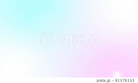 水色とピンクのゆめわかいいグラデーション背景 91376133