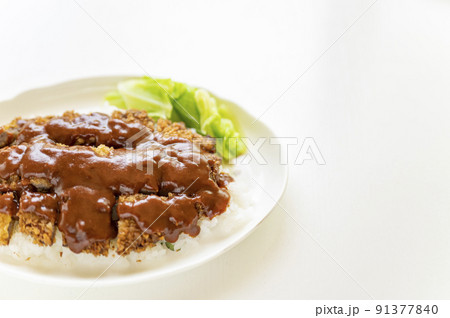 兵庫県加古川名物箸で食べるかつめし 91377840