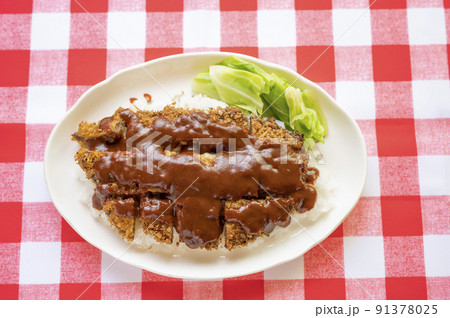 兵庫県加古川名物箸で食べるかつめし 91378025