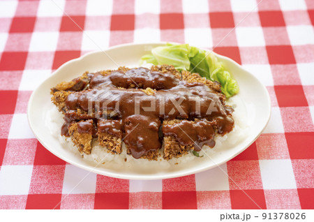 兵庫県加古川名物箸で食べるかつめし 91378026