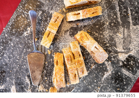 Nice and delicious pastry's in a hotel during your holidays.  91379655