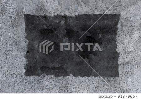 Brush stroke frame with rough edges paint, grunge backdrop. Abstract background 91379667