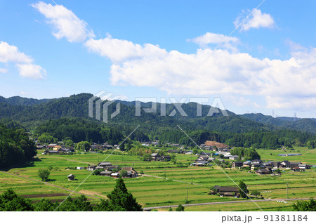 農村景観日本一展望所からの景観 91381184