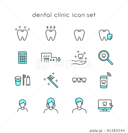 歯医者アイコンセット 91383544
