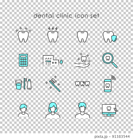 歯医者アイコンセット 91383544