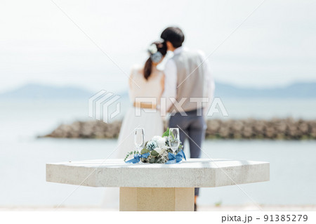 海のウェディングイメージ 91385279