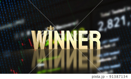 The gold winner on business background for challenge concept 3d rendering The gold winner on business background for challenge concept 3d rendering 91387134