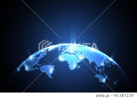Global network connection. World map point and line composition concept of global business. Vector Illustration Global network connection. World map point and line composition concept of global business. Vector Illustration 91387229