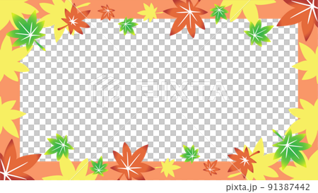 秋葉秋天五顏六色的框架 秋葉秋天五顏六色的框架 91387442