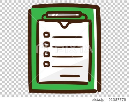 支票單的可愛手繪變形圖 91387776