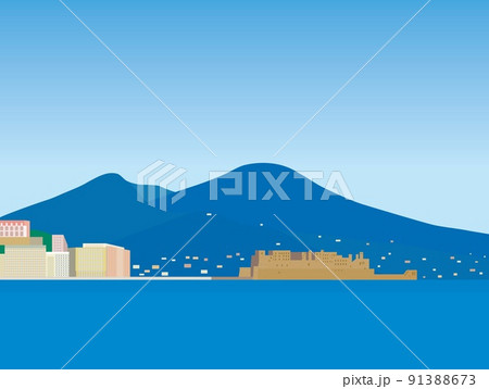 ナポリ napoli ヴェスヴィオ火山 monte vesubio ナポリ napoli ヴェスヴィオ火山 monte vesubio 91388673