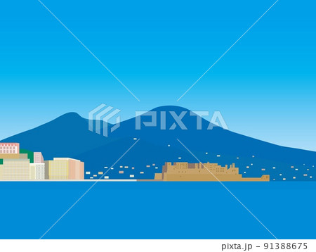 ナポリ napoli ヴェスヴィオ火山 monte vesubio ナポリ napoli ヴェスヴィオ火山 monte vesubio 91388675