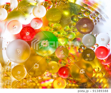 Cosmic abstract background. Abstract molecule sctructure. Water bubble 91389388