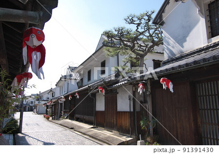 山口県柳井市：白壁の町並み／皿田家 91391430
