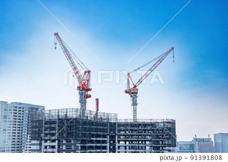 高層ビル　建築風景　 91391808