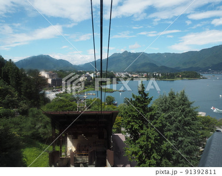 河口湖カチカチ山からの風景 91392811