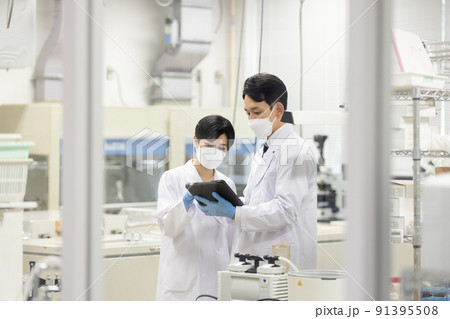研究室　開発　実験室　臨床検査　バイオテクノロジー　新薬 91395508