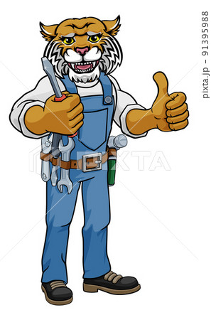 Wildcat Electrician Handyman Holding Screwdriver 91395988