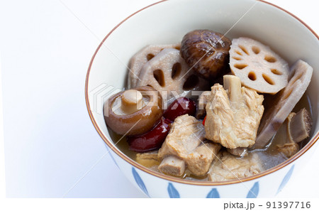 Pork Ribs and Lotus Root Soup Pork Ribs and Lotus Root Soup 91397716