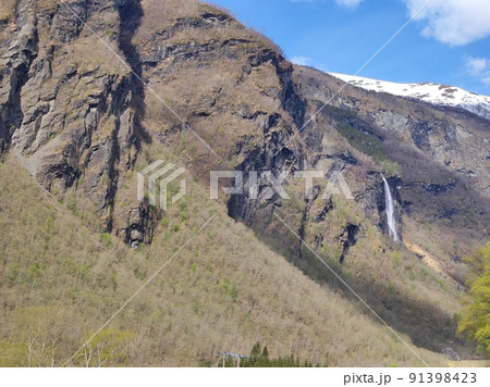Rjoandefossen waterfall, Flam, Norway Rjoandefossen waterfall, Flam, Norway 91398423