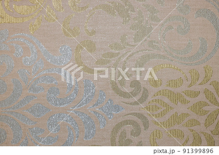 Vintage tapestry background texture with a repeat canvas pattern 91399896