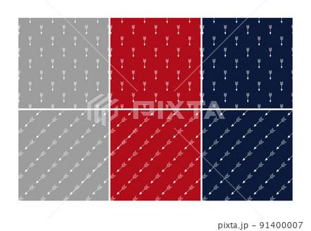 Set of Christmas pattern with arrows vector design 91400007