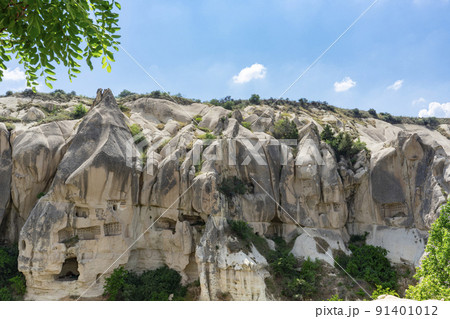 Goreme National Park is the Christian heart of Cappadocia and cave dwelling settlements in the rock of Turkey. 91401012