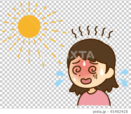 Women with heatstroke 91402428