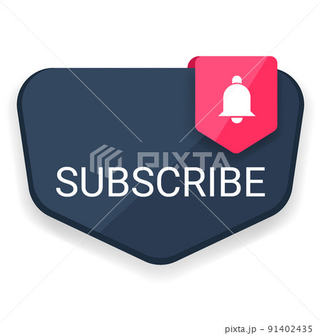 subscribe channel social media button promotion banner 3d 91402435