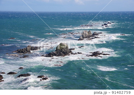 北海道 襟裳岬の岩礁群 北海道 襟裳岬の岩礁群 91402759