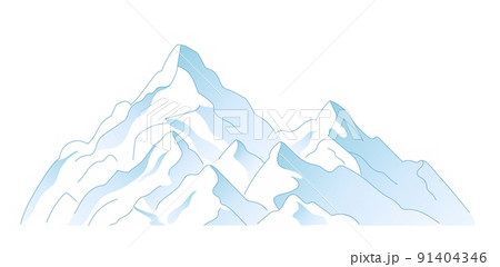 Snowy mountain top vector illustration Snowy mountain top vector illustration 91404346