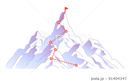 Way to the top of mountain 91404347