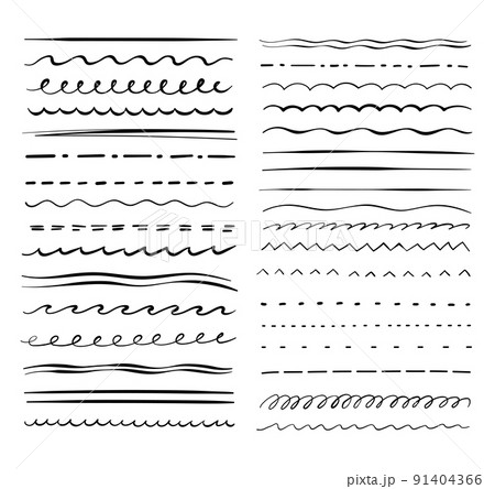 Emphasis lines, underlines, strokes rough sloppy Emphasis lines, underlines, strokes rough sloppy 91404366