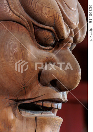 2022年5月10日 東大寺大仏殿の仏像 持国天像頭部 2022年5月10日 東大寺大仏殿の仏像 持国天像頭部 91406856