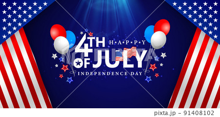 happy independence day 4th of july for website header, corporate sign business, social media posts, advertising agency, wallpaper, backdrops, landing page, advertisement, ads campaign marketing 91408102