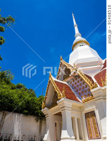 White main hall in buddhist temple White main hall in buddhist temple 91408510