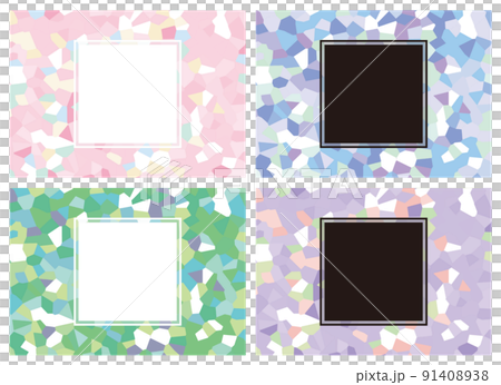 宝石のような幾何学模様背景の素材セット 91408938