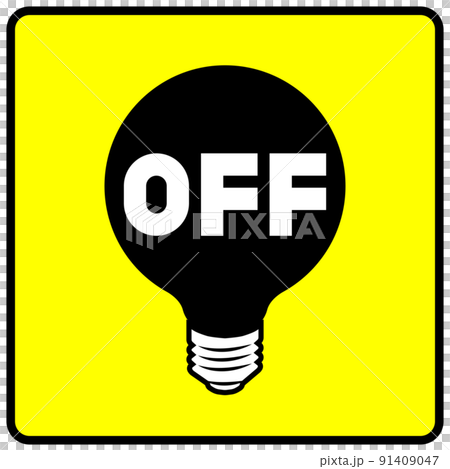 It is an icon for power saving measures. It is a mark that the light bulb is off. It is an icon for power saving measures. It is a mark that the light bulb is off. 91409047