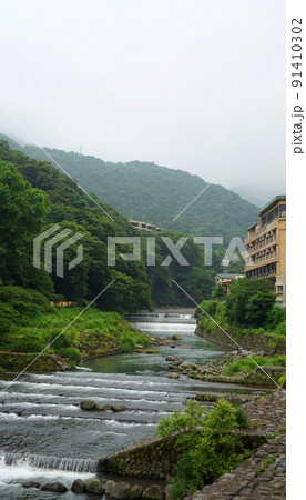 箱根湯本駅 風景 曇り 箱根湯本駅 風景 曇り 91410302