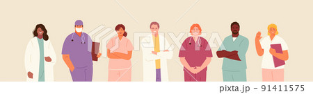 Various doctors and medical professionals set 91411575