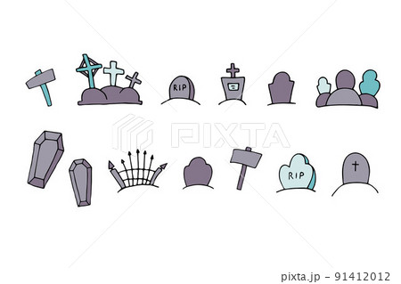 Vector doodle sepulcher set. Sign of Halloween 91412012