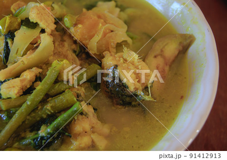 Samlor kako, traditional soup dish from Cambodia, which is often considered as one of the country's national dishes Samlor kako, traditional soup dish from Cambodia, which is often considered as one of the country's national dishes 91412913