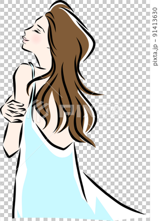 A woman who refreshes in the sun 91413630