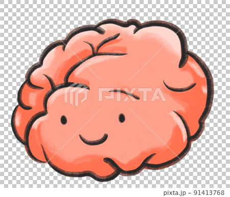 Healthy strong brain positive mind abstract hand drawn cartoon illustration 91413768