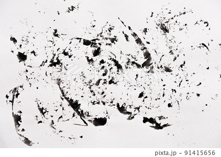 Abstract black white texture on white paper like a marble Abstract black white texture on white paper like a marble 91415656