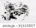Abstract black white texture on white paper like a marble 91415657