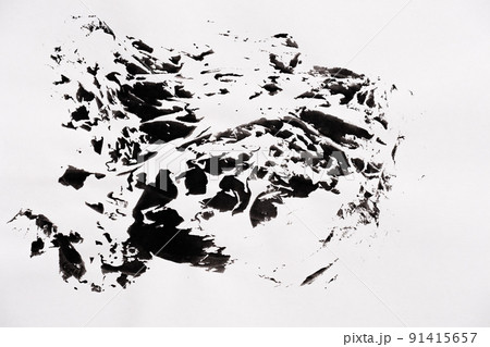 Abstract black white texture on white paper like a marble 91415657
